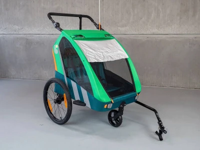 BELLELLI Trailblazer dětský vozík přívěs za kolo kočárek 2v1 zelený