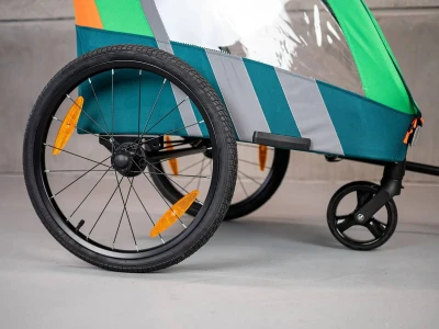 BELLELLI Trailblazer dětský vozík přívěs za kolo kočárek 2v1 zelený