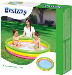 BESTWAY Baby bazén kruhový 152x30cm nafukovací brouzdaliště 51103