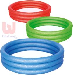 Bestway Bazén dětský kulatý tříkomorový 152x30cm nafukovací brouzdaliště Bestway Bazén dětský kulatý tříkomorový 152x30cm nafukovací brouzdaliště
