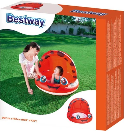 Bestway Bazének dětský kulatý se stříškou 97x66cm zvířátko 2 druhy
