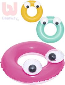 Bestway Kruh dětský nafukovací 61cm s očima plavací kolo do vody