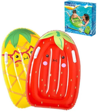 Bestway Lehátko nafukovací Surf Buddy ovoce 84x56cm na vodu s úchyty 3 druhy