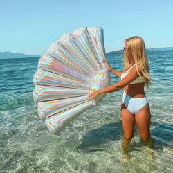 Bestway Nafukovací lehátko 43414 IRIDESCENT SHELL 185 x 114 cm perleťová