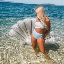 Bestway Nafukovacie lehátko 43414 IRIDESCENT SHELL 185 x 114 cm perleťová