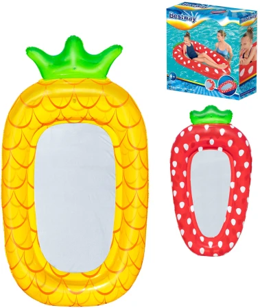 Bestway Nafukovací lehátko ananas / jahoda se síťkou do vody 43644