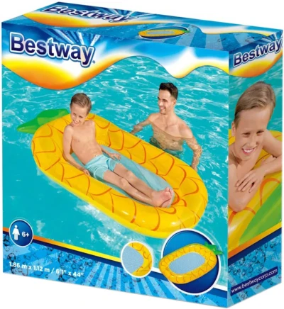 Bestway Nafukovací lehátko ananas / jahoda se síťkou do vody 43644