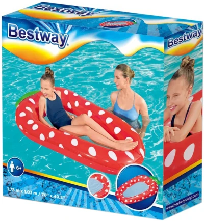 Bestway Nafukovací lehátko ananas / jahoda se síťkou do vody 43644