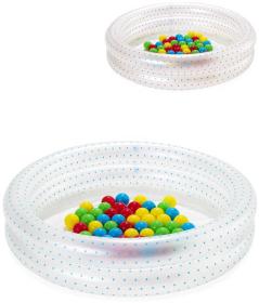 Bestway Set baby bazén kruhový nafukovací 91cm so soft loptičkami 50ks 2 farby 51141