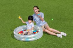 Bestway Set baby bazén kruhový nafukovací 91cm se soft míčky 50ks 2 barvy 51141