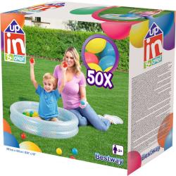 Bestway Set baby bazén kruhový nafukovací 91cm se soft míčky 50ks 2 barvy 51141