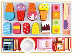 Bino DŘEVO 3D Puzzle skládačka Zmrzlinářství 27 dílků (dřevěná hračka)