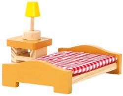 Bino DŘEVO Domeček pro panenky set s nábytkem (dřevěná hračka)