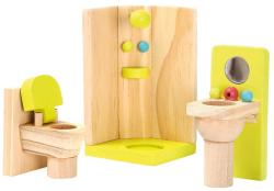 Bino DŘEVO Domeček pro panenky set s nábytkem (dřevěná hračka)