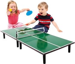 Bino DŘEVO Hra Stolní tenis malý ping-pong na stůl (společenská hra)
