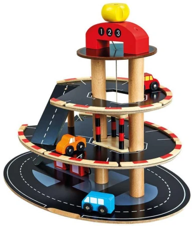 Bino DŘEVO Parkoviště s výtahem set se 4 autíčky (dřevěná hračka) Bino DŘEVO Parkoviště s výtahem set se 4 autíčky (dřevěná hračka)
