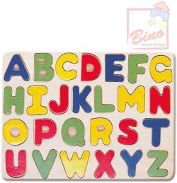 Bino DŘEVO Puzzle Abeceda 88045 (dřevěná hračka)