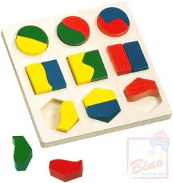 Bino DŘEVO Puzzle Geometrické tvary (dřevěná hračka) Bino DŘEVO Puzzle Geometrické tvary (dřevěná hračka)