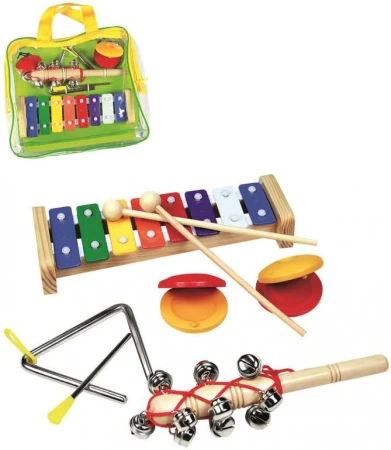 Bino DŘEVO Set hudební s trianglem v tašce 4v1 (hudební nástroje) Bino DŘEVO Set hudební s trianglem v tašce 4v1 (hudební nástroje)