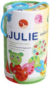 Bino DŘEVO Skládačka s čísly žížala Julie 10 dílků (dřevěná hračka)