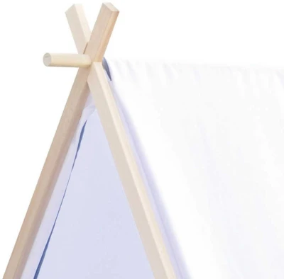 Bino DŘEVO Stan domeček bílo-šedý 125x92x95cm s okénkem pro děti