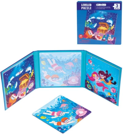Bino PUZZLE Magnetické 3v1 moře skládačka 61 dílků Bino PUZZLE Magnetické 3v1 moře skládačka 61 dílků
