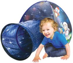 Bino Stan dětský s tunelem kosmonaut 165x95x85cm modrý