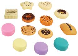 Bino Strojan na dorty set s cukrovím růžový kovový makety potravin