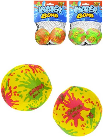 Bomba vodní textilní neon 7cm soft míček na vodu set 2ks 3 barvy v síťce