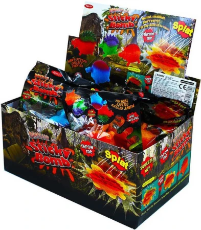 Bomba zábavná na házení DINOSAURUS lepkavá 4 druhy v sáčku