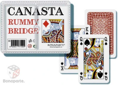 Bonaparte Hra karty Canasta v plastové krabičce (společenská hra) Bonaparte Hra karty Canasta v plastové krabičce (společenská hra)