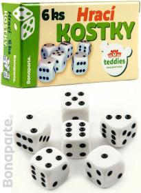 Bonaparte Hra kostky hrací 13x13mm set 6ks (společenská hra)
