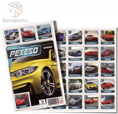 Bonaparte Pexeso Auta Speed 32 dvojic fotografie (společenská hra) Bonaparte Pexeso Auta Speed 32 dvojic fotografie (společenská hra)