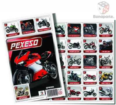 Bonaparte Pexeso Moto Speed Motorky fotografie (společenská hra) Bonaparte Pexeso Moto Speed Motorky fotografie (společenská hra)