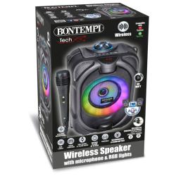 Bontempi Bezdrátový reproduktor s dynamickým mikrofonem, světelnými efekty a displejem
