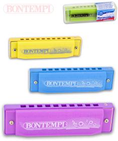 BONTEMPI Harmonika dětská foukací 11cm kov různé barvy (hudební nástroje)