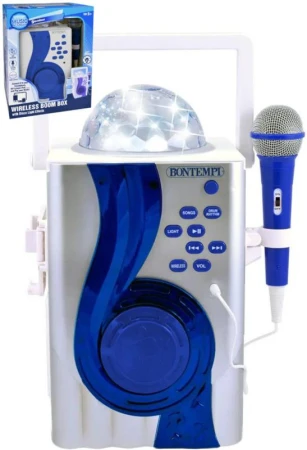 Bontempi Karaoke Boom Box s disco efekty na baterie Světlo USB Bontempi Karaoke Boom Box s disco efekty na baterie Světlo USB