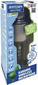 Bontempi Mikrofon dětský bezdrátový karaoke na baterie Světlo Zvuk