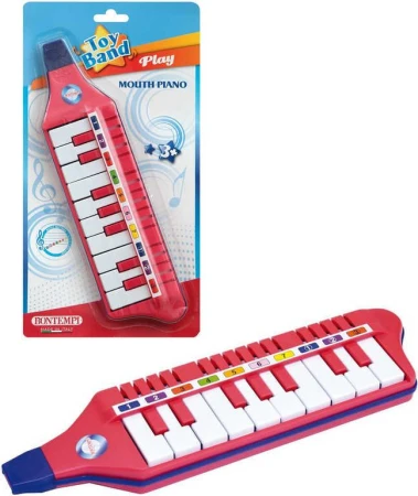 BONTEMPI Multipiano foukací dětská harmonika 10 kláves plast na kartě