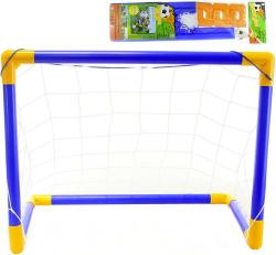 Branka fotbalová modrožlutá 48x27x33cm set s míčkem plast