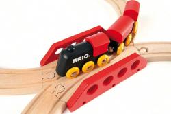Brio DŘEVO Baby vláčkodráha osmička Classic set s doplňky 22ks