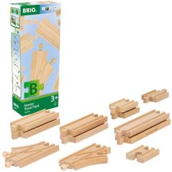 Brio DŘEVO Koleje 12ks startovací sada doplněk k vláčkodráze