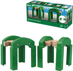 Brio DŘEVO Podpěry kolejí set 2ks doplněk k vláčkodráze (dřevěná hračka)