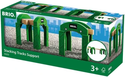 Brio DŘEVO Podpěry kolejí set 2ks doplněk k vláčkodráze (dřevěná hračka)