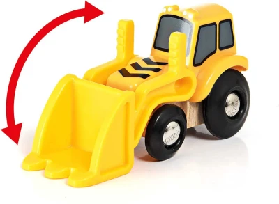 Brio DŘEVO Set čelní nakladač s nákladem doplněk k vláčkodráze