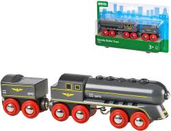 Brio DŘEVO Set lokomotiva + vagon na uhlí vlak rychlá střela