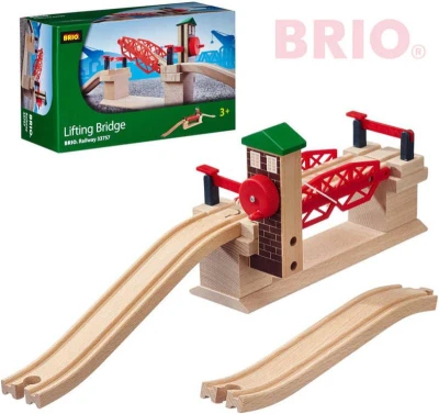 Brio DŘEVO Set most železniční s výtahem + 2 koleje rozšíření k vláčkodráze Brio DŘEVO Set most železniční s výtahem + 2 koleje rozšíření k vláčkodráze