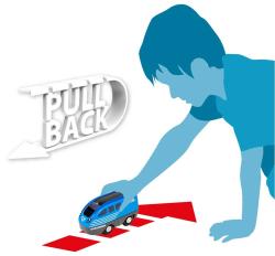 Brio DŘEVO Vláček modrá mašinka zpětný chod doplněk k vláčkodráze