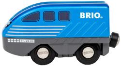 Brio DŘEVO Vláček modrá mašinka zpětný chod doplněk k vláčkodráze