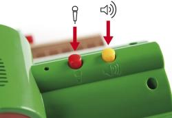 Brio DŘEVO Vlaková stanice set s výpravčím funkce nahrávání REC Světlo Zvuk